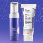Kit Espuma Nuvem e Creme para o Corpo TododiaTodanoite Chá de Camomila e Lavanda