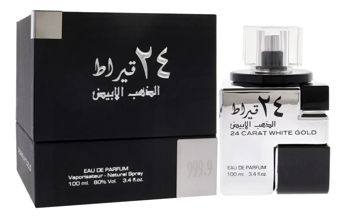Perfume Lattafa 24 Carat White Gold Eau de Parfum Unissex 100ml