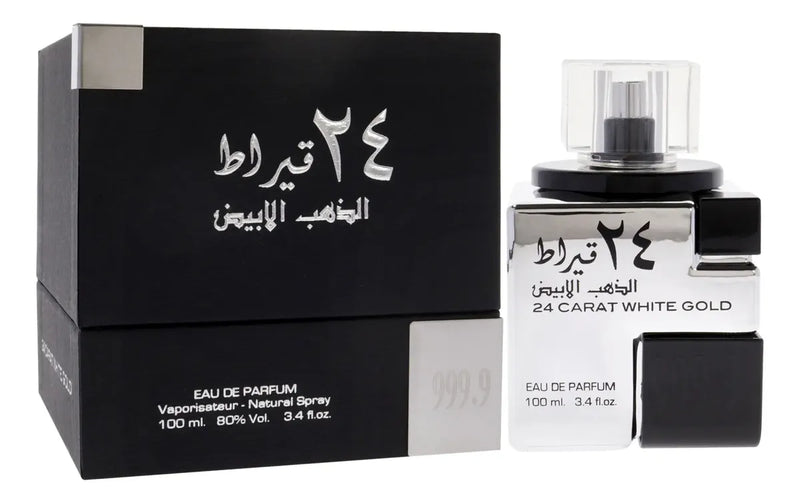Perfume Lattafa 24 Carat White Gold Eau de Parfum Unissex 100ml