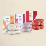 Kit Sabonete em Barra Amora Vermelha e Jabuticaba, Macadâmia e Morango e Baunilha Dourada