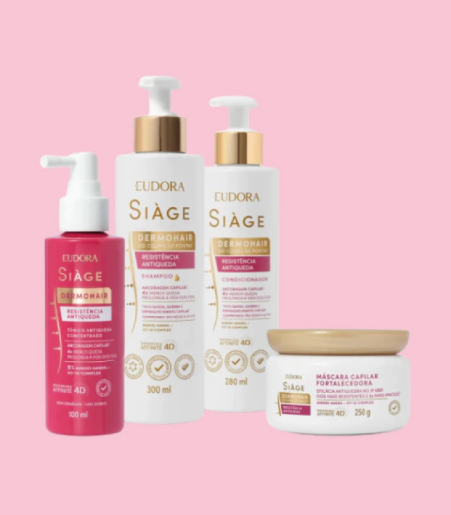 Eudora Siàge: Linha Dermo Hair Resistência Antiqueda