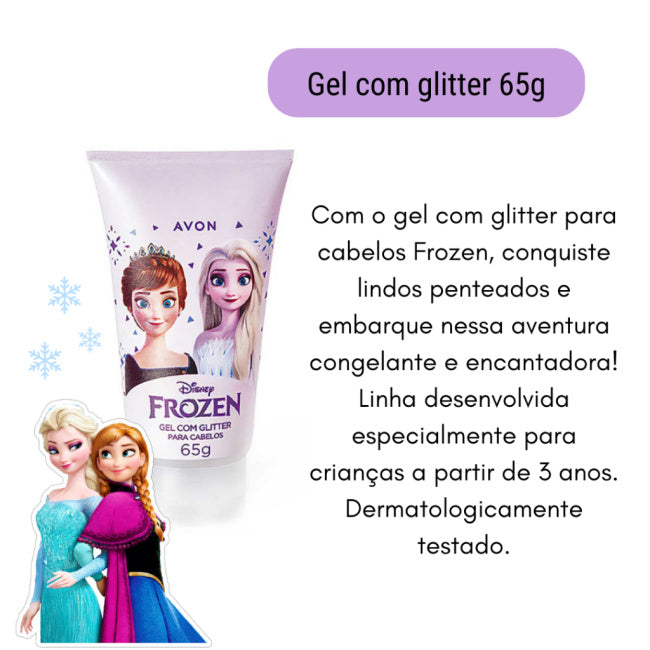 Gel com Glitter Para Cabelos Frozen Avon