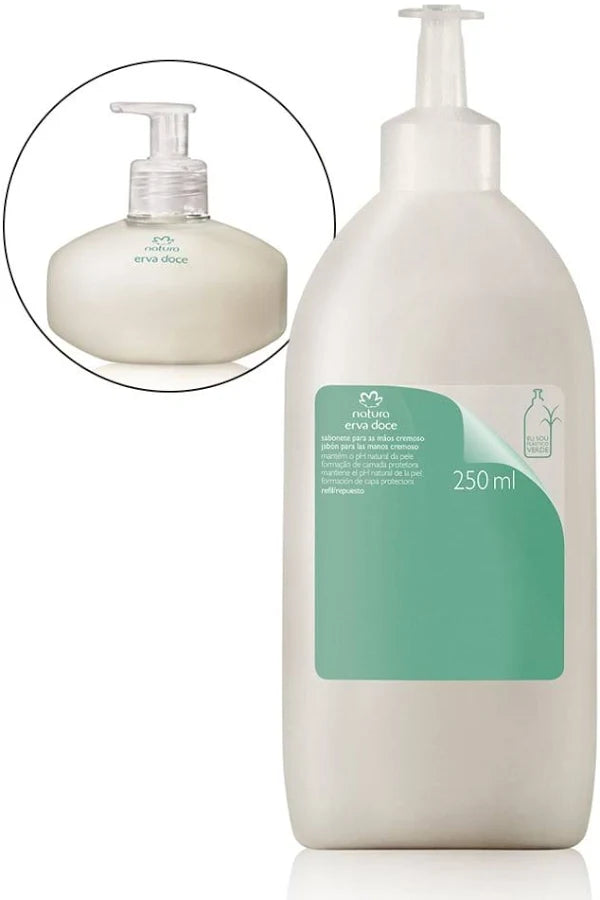 Refil Sabonete Cremoso para as Mãos Erva Doce 250 ml