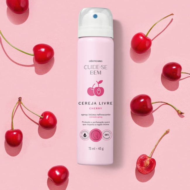 Spray Íntimo Refrescante: Cuide-se Bem Cereja Livre Cherry 75ml
